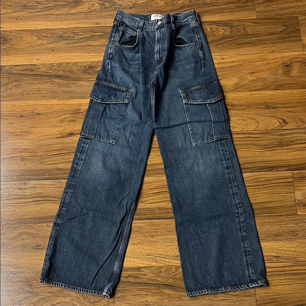Agolde Men's Dark Blue Relaxed Jeans